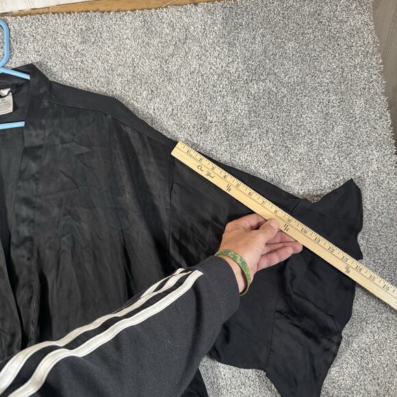 Satin Kimono Robe L/XL Ruffles Flutter Sleeve Open Front Dark Romantic Goth - Picture 4 of 10